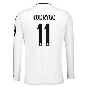 Prima Maglia Rodrygo Real Madrid 2024/2025 Manica Lunga